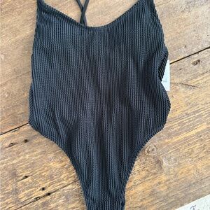 Black womens One Piece Swimsuit